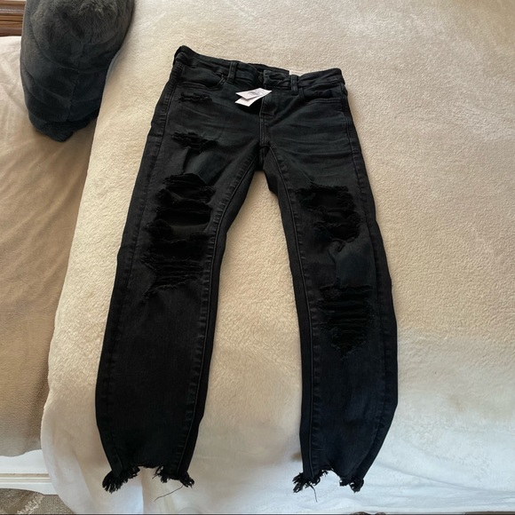 NWT AE Ripped High Waist Jeggings - Picture 2 of 8